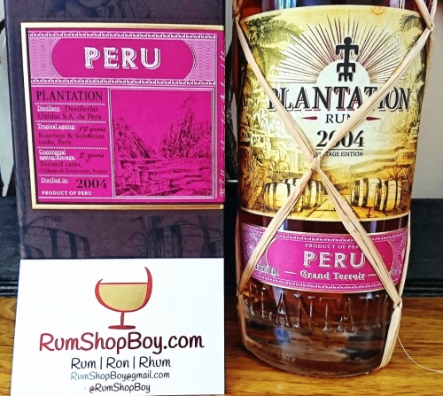 Plantation Peru 2004 Rum: Box and Bottle