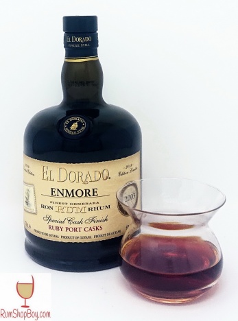 Enmore (Ruby Port wine Cask Finish) 2003 15yo Bottle and Glass