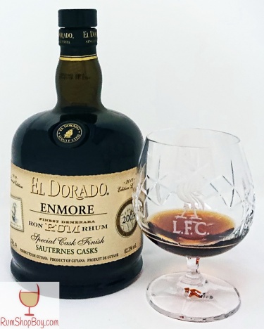 Enmore (Sauternes Cask Finish) 2003 15yo Bottle and Glass